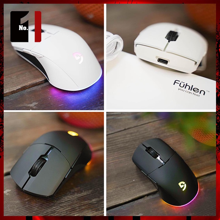 Chuột Gaming Không Dây Máy Tính Fuhlen D90s Led Rgb Mouse Chuột Ko Dây Wireless Vi Tính Laptop Chơi Game Siêu Nhạy