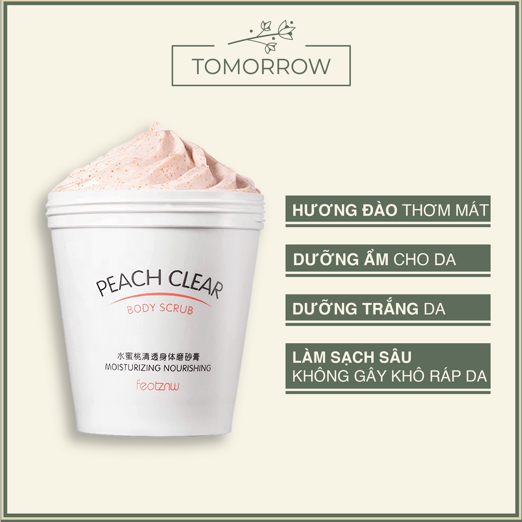 Tẩy Da Chết Body Hương Đào Heyxi Peach Clear Cực Quyến Rũ 200g