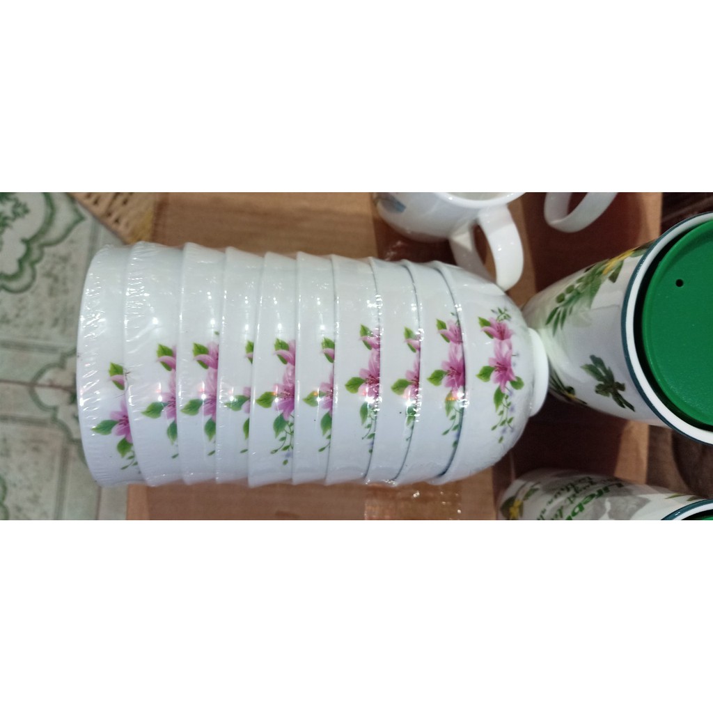 {SHOP YÊU THÍCH} [RẺ VÔ ĐỊCH] sỉ combo 10 bát cơm sứ lohaco hoa