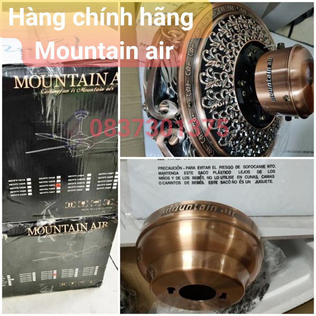 QUẠT TRẦN ĐÈN MOUNTAIN AIR 60YFT-1063 TẶNG KÈM BỘ ĐIỀU KHIỂN VÀ BÓNG ĐÈN LED CAO CẤP