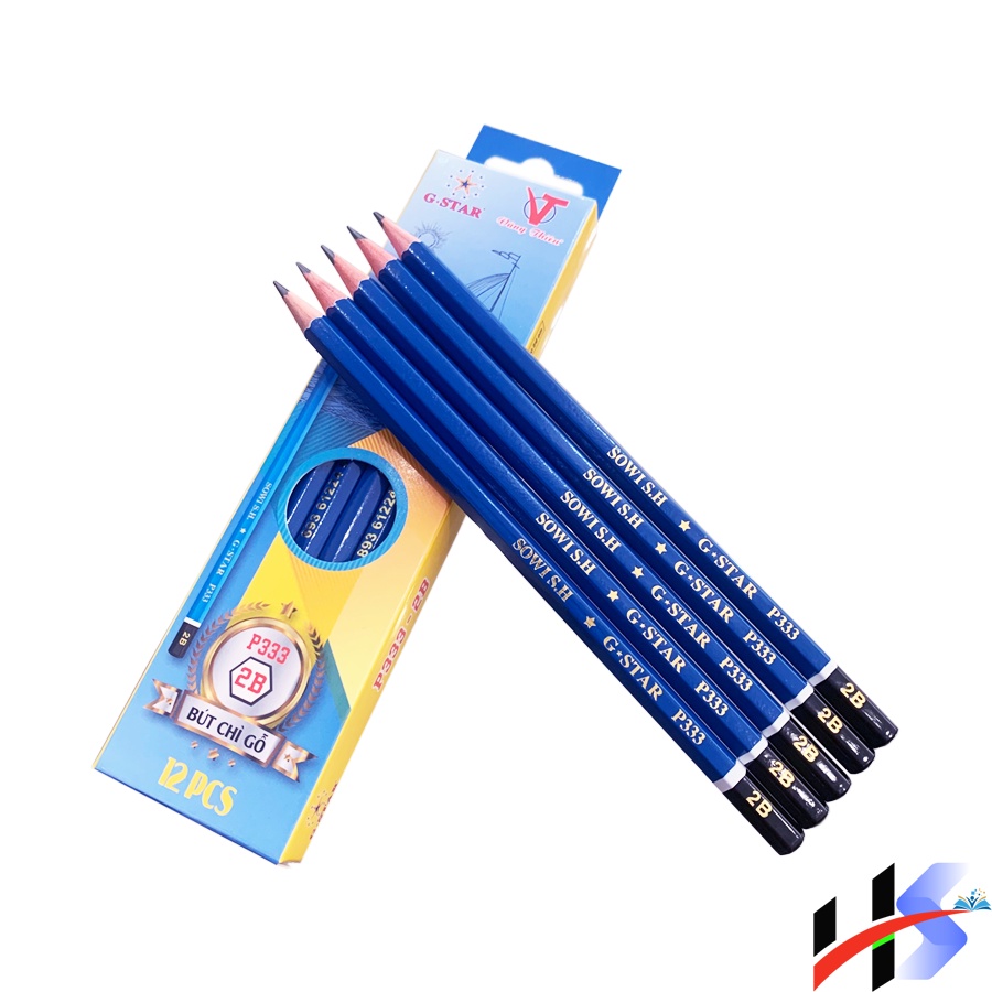 Hộp 12 Cây Bút Chì Gỗ 2B Gstar P333 Chì Tốt Chuốt Không Gãy Vụn - Học Sinh Store