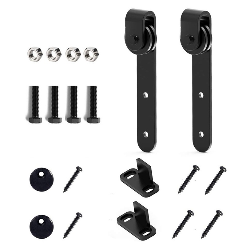 10 cái 0,63 inch-0,78 inch Tủ thép Carbon Cửa trượt Barn Bộ phần cứng Cửa trượt Bezel Treo Đường ray Trượt