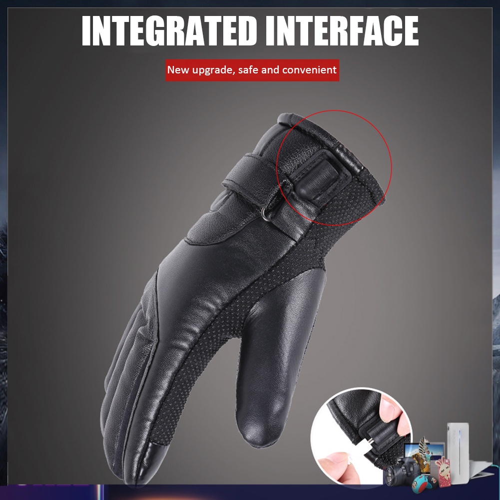 Găng tay sưởi ấm mùa đông sạc USB chống nước chống lạnh