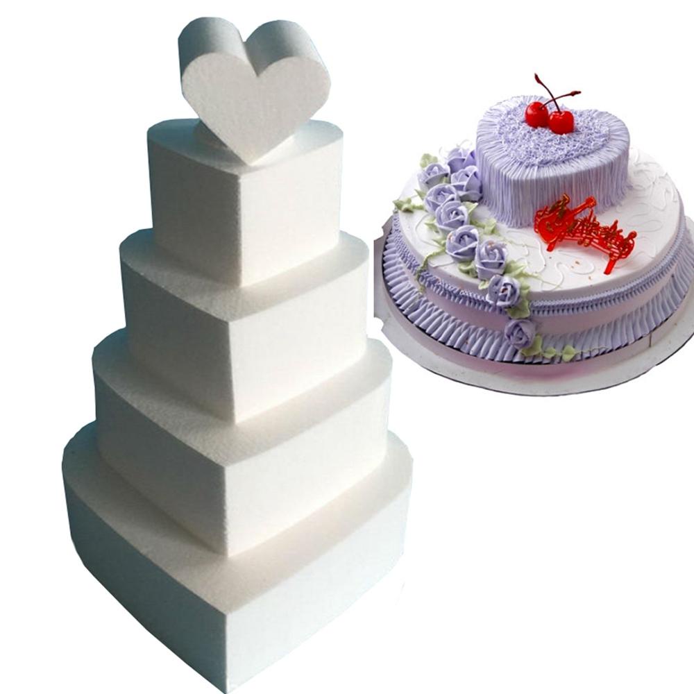 HARRIETT Khuôn Xốp Polystyrene Hình Trái Tim Trang Trí Bánh Kem