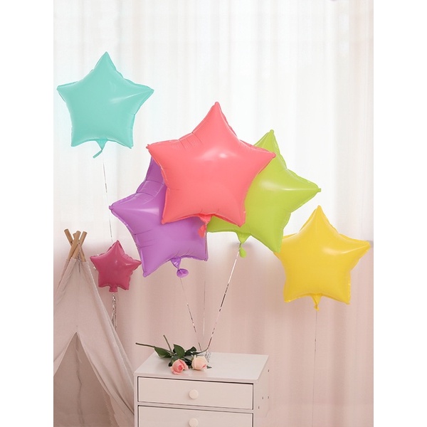 Bóng trái tim, ngôi sao,hoa daisy 18inch tông màu pastel