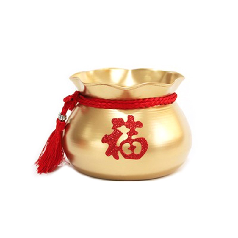 Chậu Hoa Bằng Kim Loại Để Bàn Trang Trí Năm Mới