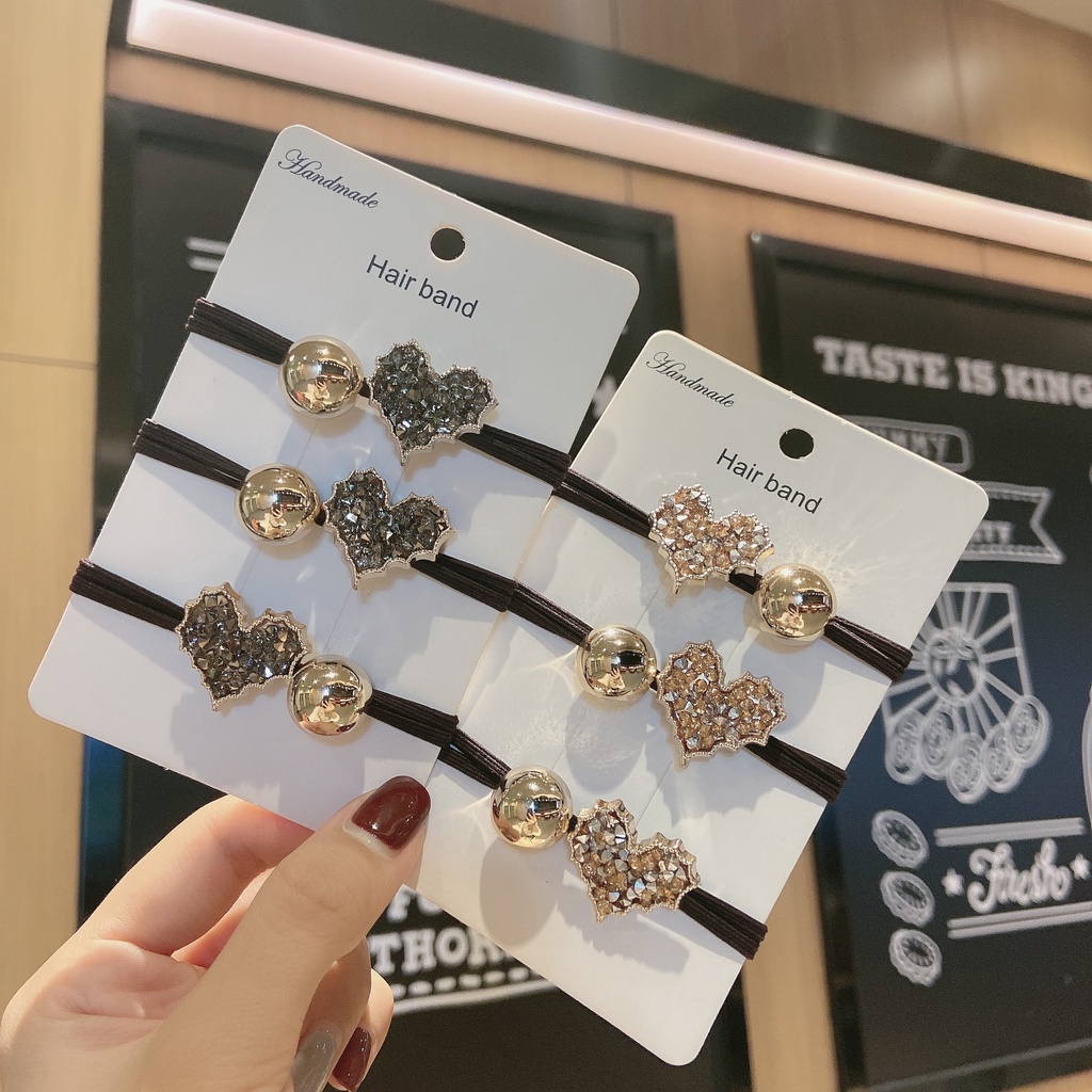 Dây buộc tóc SD515 trái tim dễ thương, cute, xinh đẹp phong cách Hàn Quốc làm phụ kiện tóc thời trang cho nữ