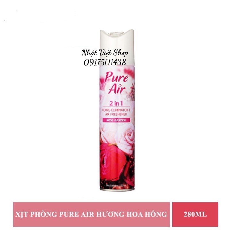 Nước hoa xịt thơm phòng khử mùi Pure Air 2in1 Odor Eliminator &amp; Air Freshener 280ml