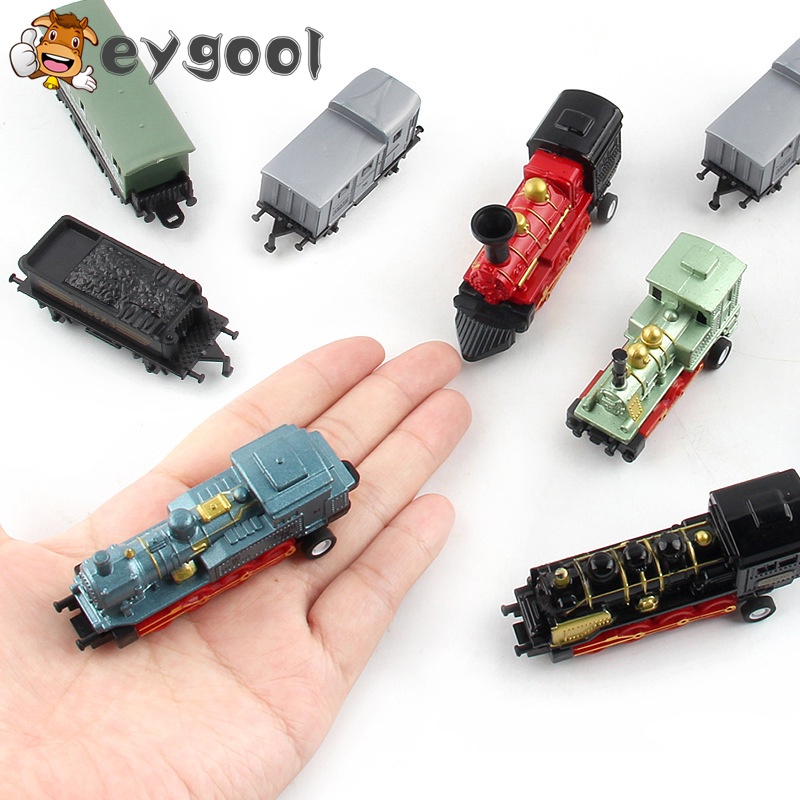 Set 4 Mô Hình Xe Lửa/Tàu Lửa/Xe Lửa Bằng Hợp Kim Phong Cách Retro Cho Bé