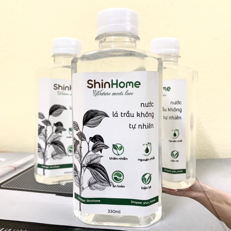 Nước cất lá trầu không tự nhiên nguyên chất 100% (chai 330ml)