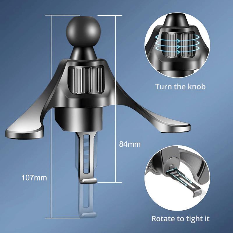 Phụ kiện giá đỡ điện thoại HdoorLink 17mm hình tam giác gắn lỗ thông gió xe hơi tiện dụng