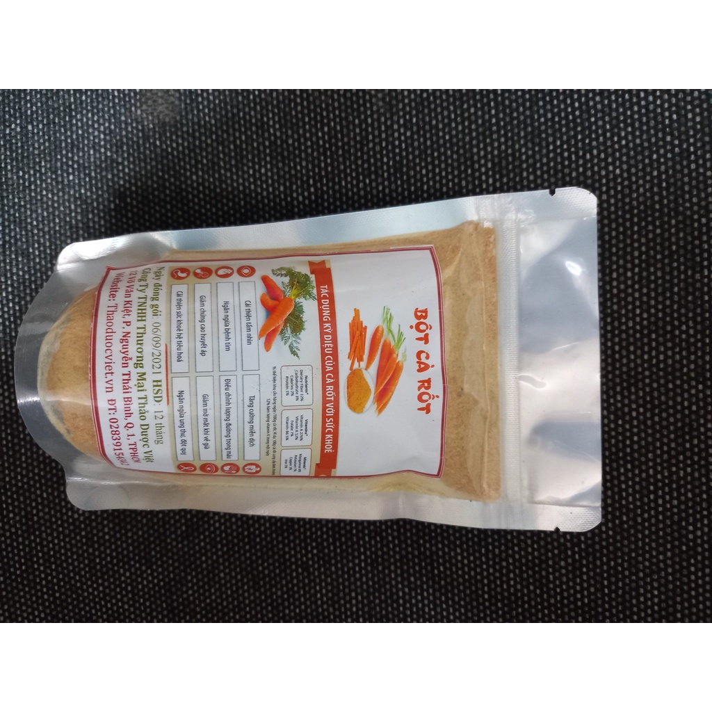 250Gam Bột cà rốt sấy lạnh Oganic -hàng công ty Thảo Dược Việt