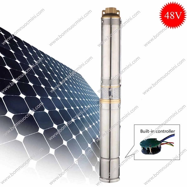 SOLAR Bơm Hỏa Tiễn 24V 370W 3" 4.000L/H Đẩy 29m - Đa Tầng Cánh