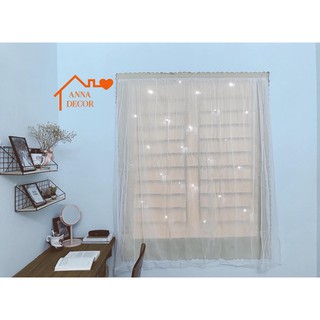 Rèm dán 2 lớp vintage