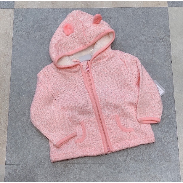 Áo khoác nỉ bông Rene Rofe mũ lót lông cừu sơ sinh xuất pháp