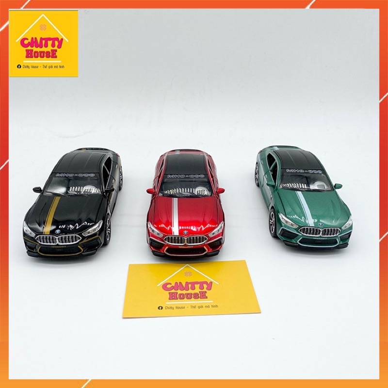 Mô hình xe ô tô hợp kim BMW MH8 800 tỷ lệ 1:32 mở full cửa, có đèn âm thanh ánh sáng(No box)