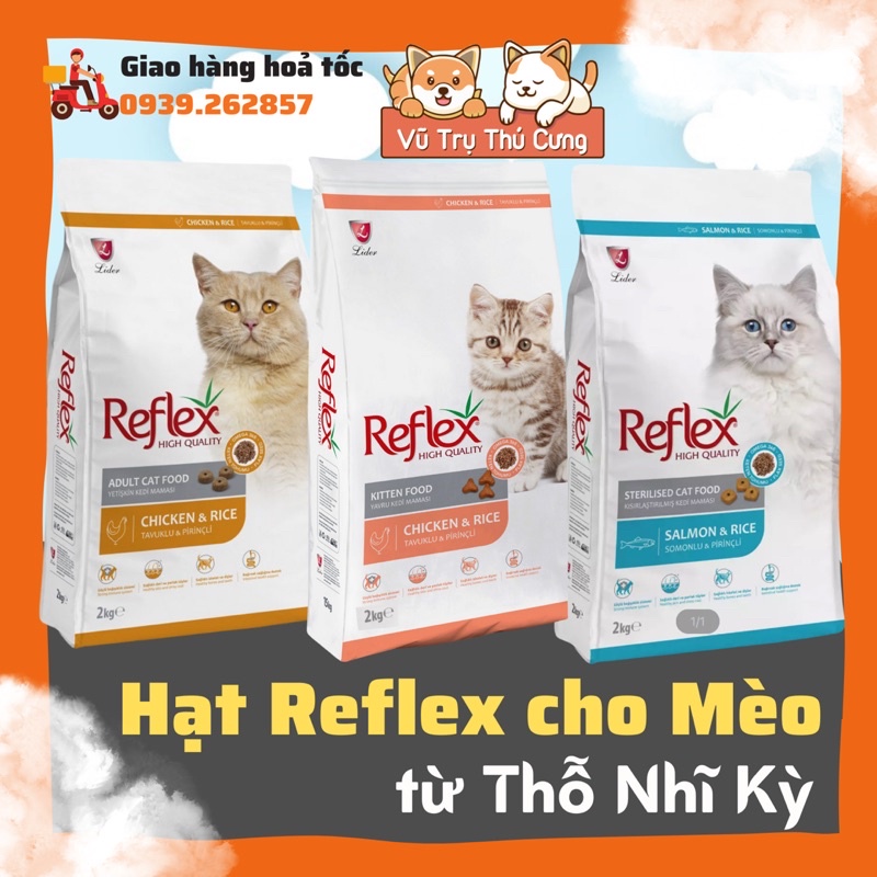 Hạt Reflex cho mèo từ Thỗ Nhĩ Kỳ-mèo con, mèo lớn (bịch 2Kg)