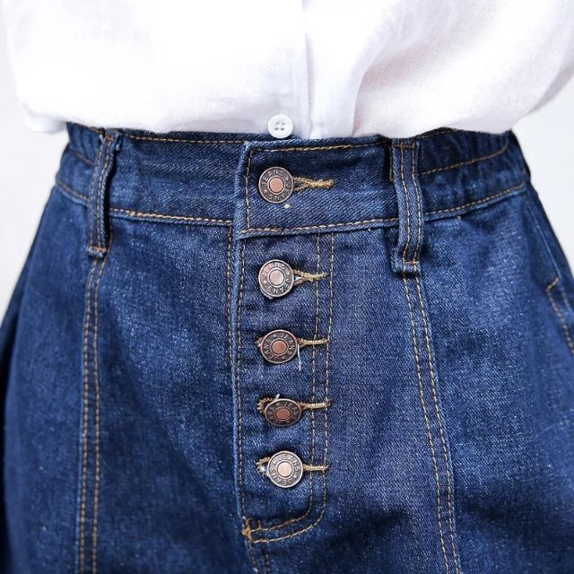 Váy jean, váy jean cạp cao, váy jean có túi, váy jean chữ A, chân váy jean, váy jean nút, váy bút chì, váy jean bigsize | BigBuy360 - bigbuy360.vn