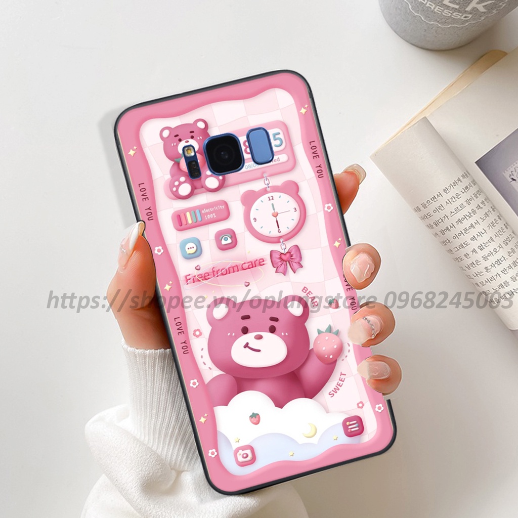 Ốp lưng samsung S8/ S8 Plus/ S8+ in hình 3D gấu,thỏ cute dễ thương