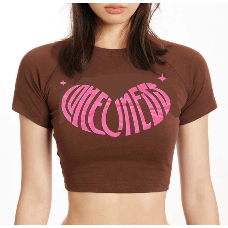 Áo CropTop In COMENESS ( Kèm hình thật )