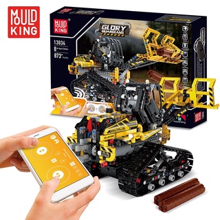 Xếp hình Technic - Mould King 13034 ( Lắp Ráp Xe Gắp Gỗ Bánh Xích Có Điều khiển 873 Mảnh )