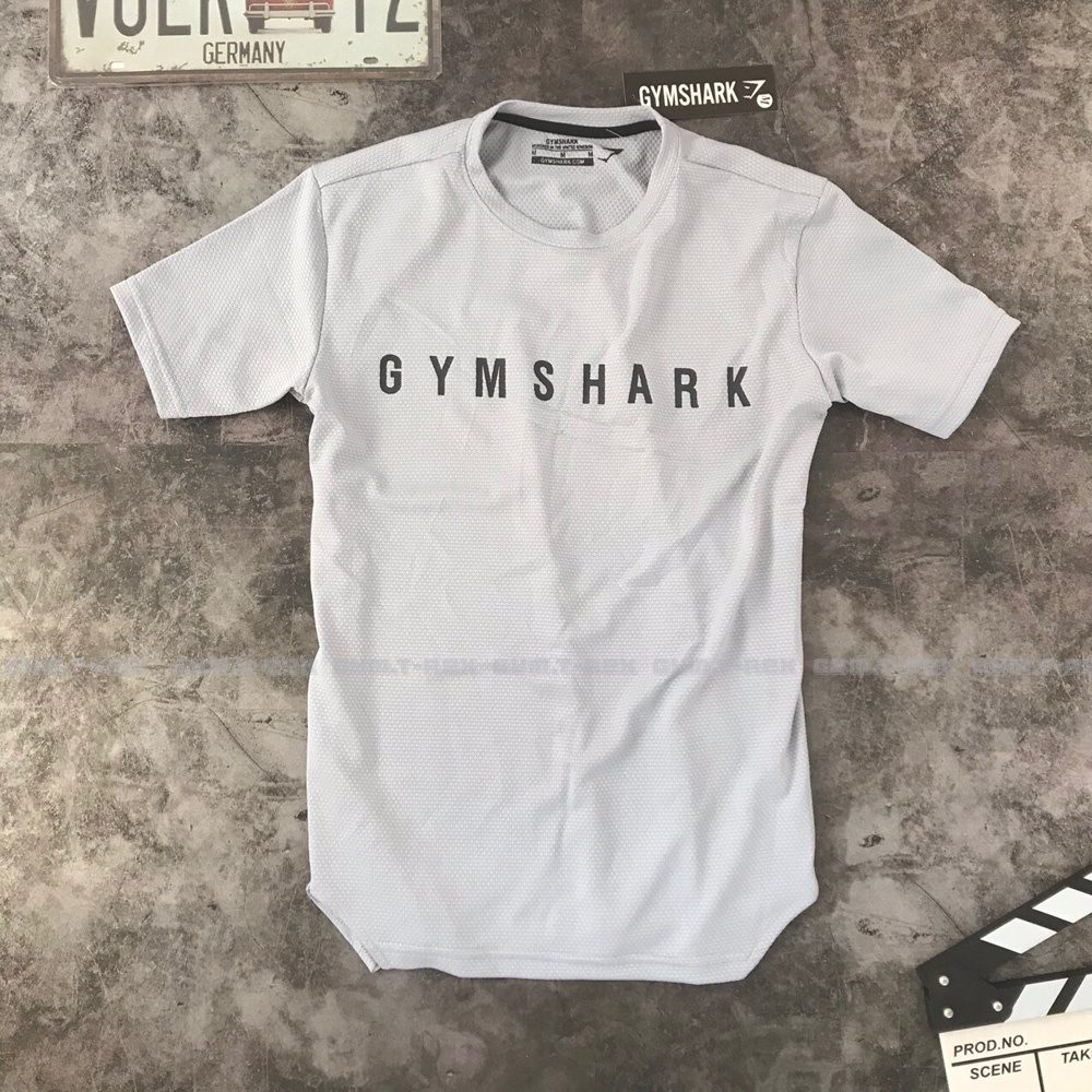 Áo tập gym nam ngắn tay chất da rắn cao cấp SP180, Áo thun thể thao nam form body