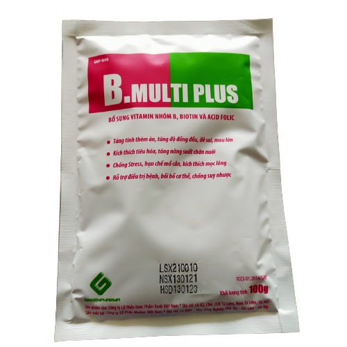 Tăng tính thèm ăn, vật nuôi ăn nhiều, mau lớn, đồng đều B.MULTI PLUS 100ml