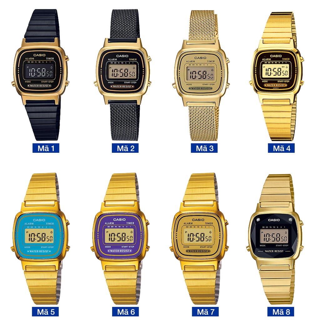 Đồng hồ nữ dây kim loại Casio chính hãng Anh Khuê LA670 Series