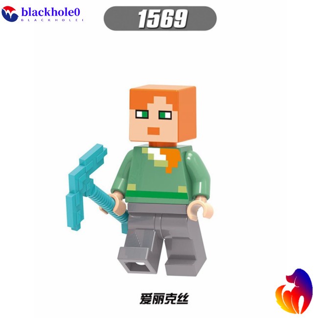 Bộ Đồ Chơi Lắp Ráp Mô Hình Lego Nhân Vật Steve Alex Zombie Iron Golem Enderman