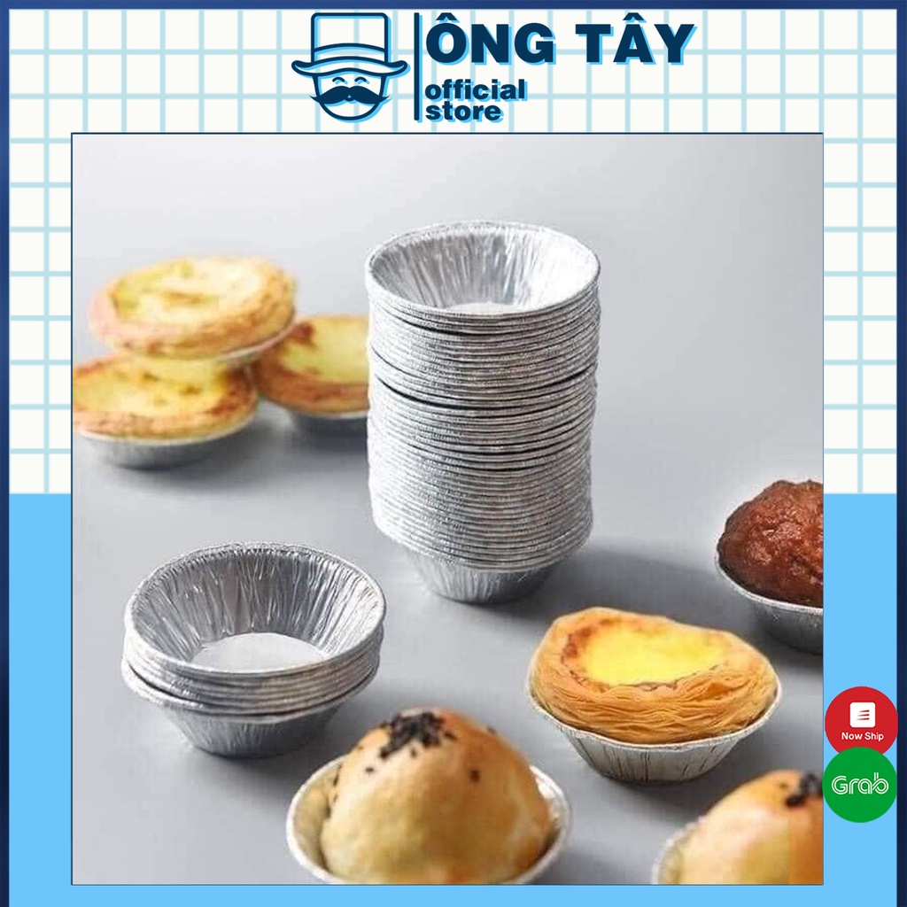 Set 100 Cốc Lá Nhôm Dùng Để Làm Bánh Tart Đa Năng