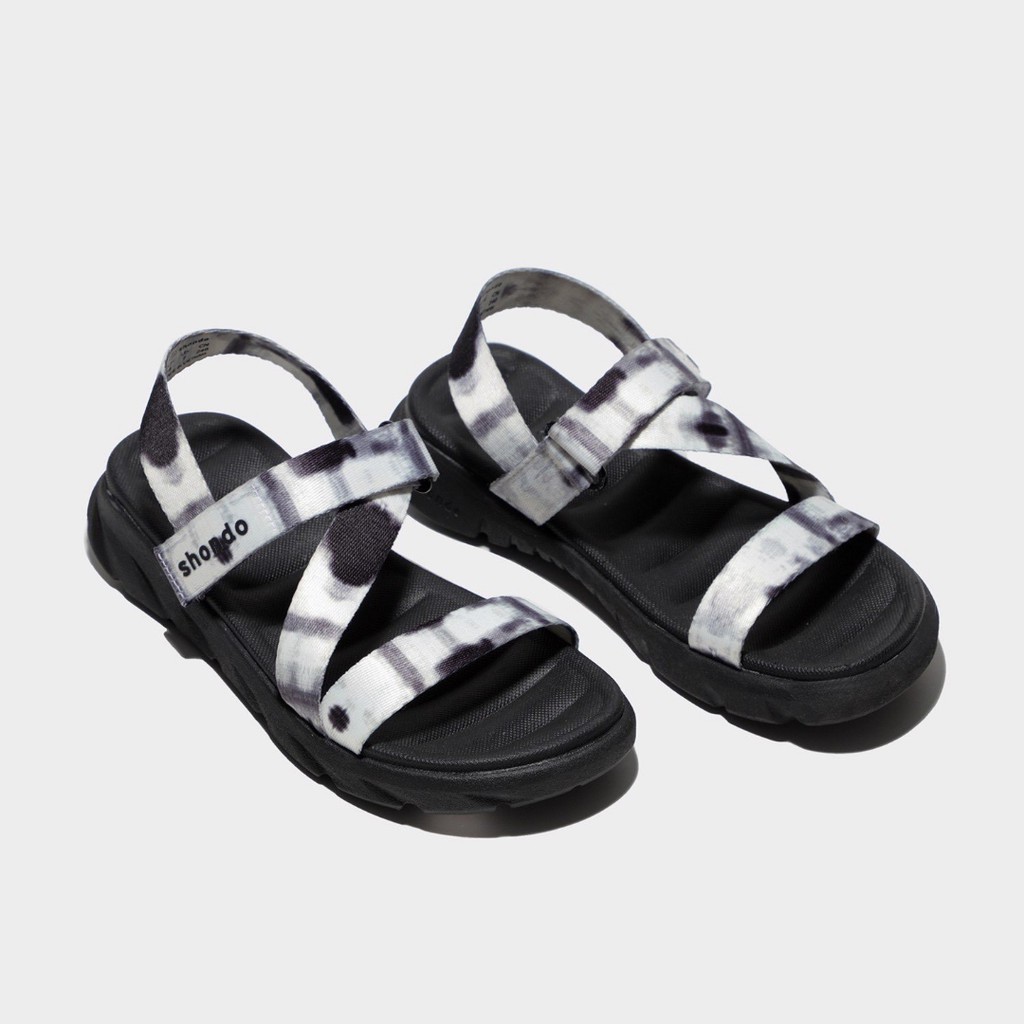 Giày dép sandal Shondo F6 sport loang khói đen F6S1011 Ombree đẹp