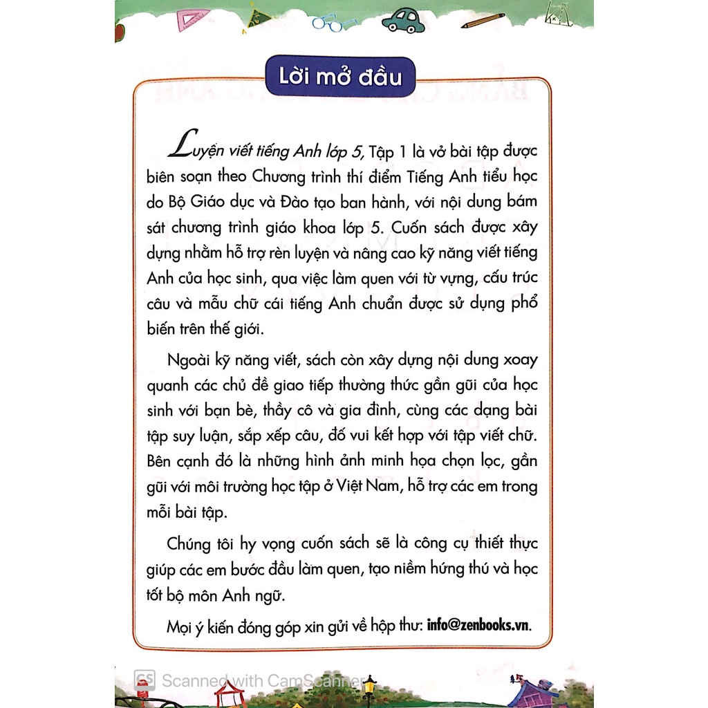 Sách Bổ Trợ - Luyện Viết Tiếng Anh - Lớp 5 (Tập 1) ( Mai Lan Hương ) - Theo Chương Trình Mới Của Bộ Giáo Dục Và Đào Tạo