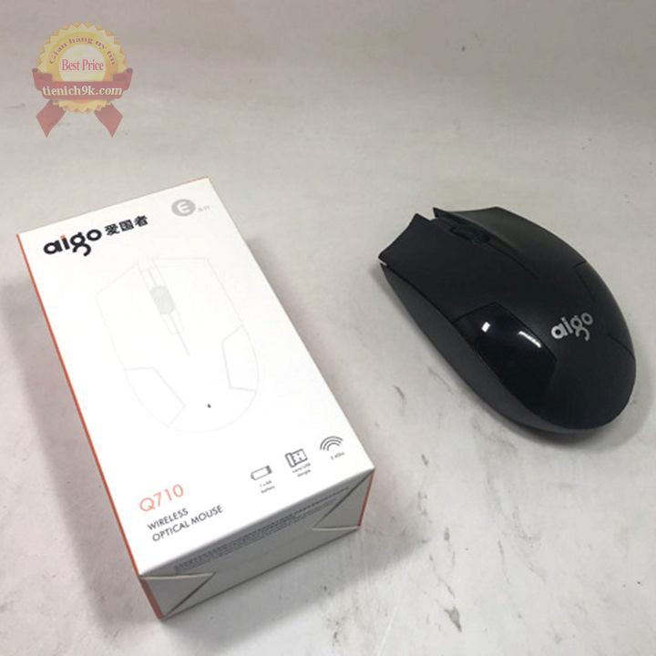 Chuột không dây quang AiGo Q710 Wireless 2.4gHz 1200DPI - BH 12 tháng