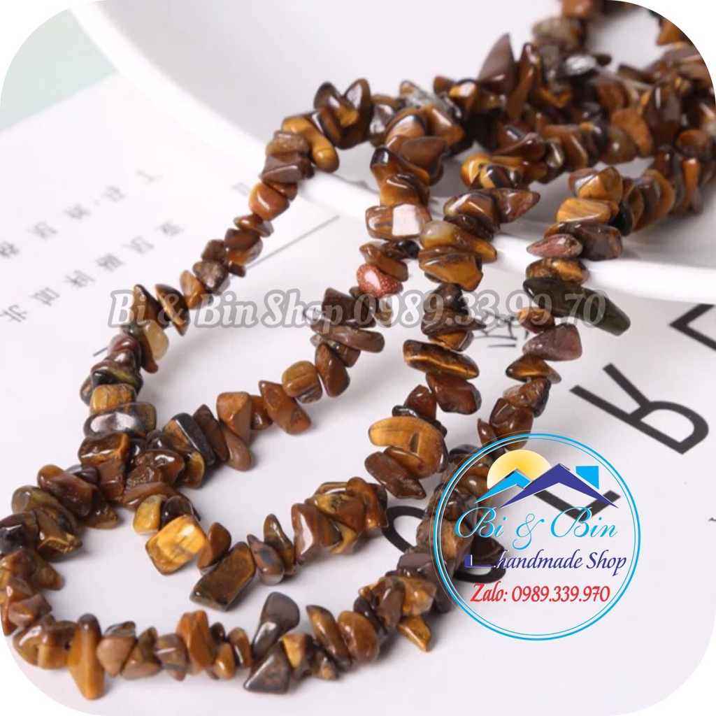 DV143 - Lẻ 1/4 Dây Đá Vụn Tự Nhiên Có Khoan Lỗ Làm Phụ Kiện Trang Sức, Bonsai Handmade