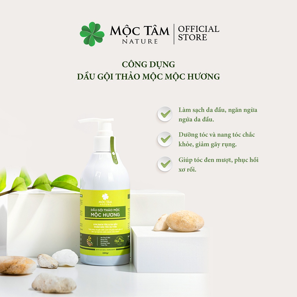 Dầu Gội Thảo Mộc Mộc Hương 280g - Mềm Mượt Chắc Khỏe (Mộc Tâm Nature)