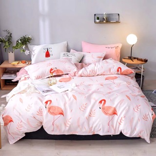 [Giá rẻ] Set Ga Poly Hạc Hồng - Uy tín