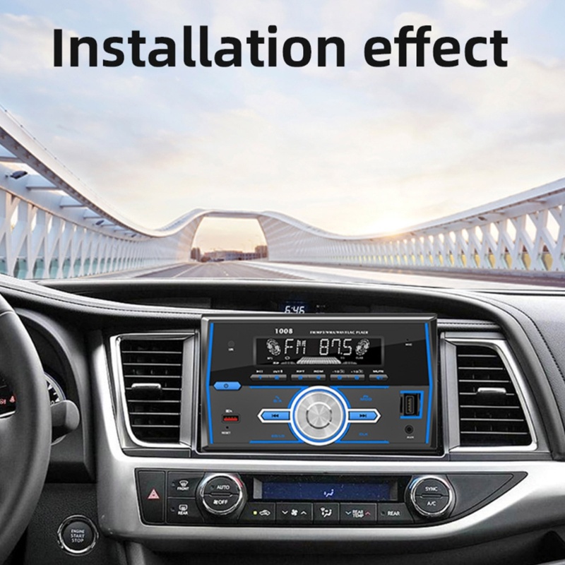 Usb AUX FM Bluetooth Hai Din Hỗ Trợ Điều Khiển App Cho Xe Hơi