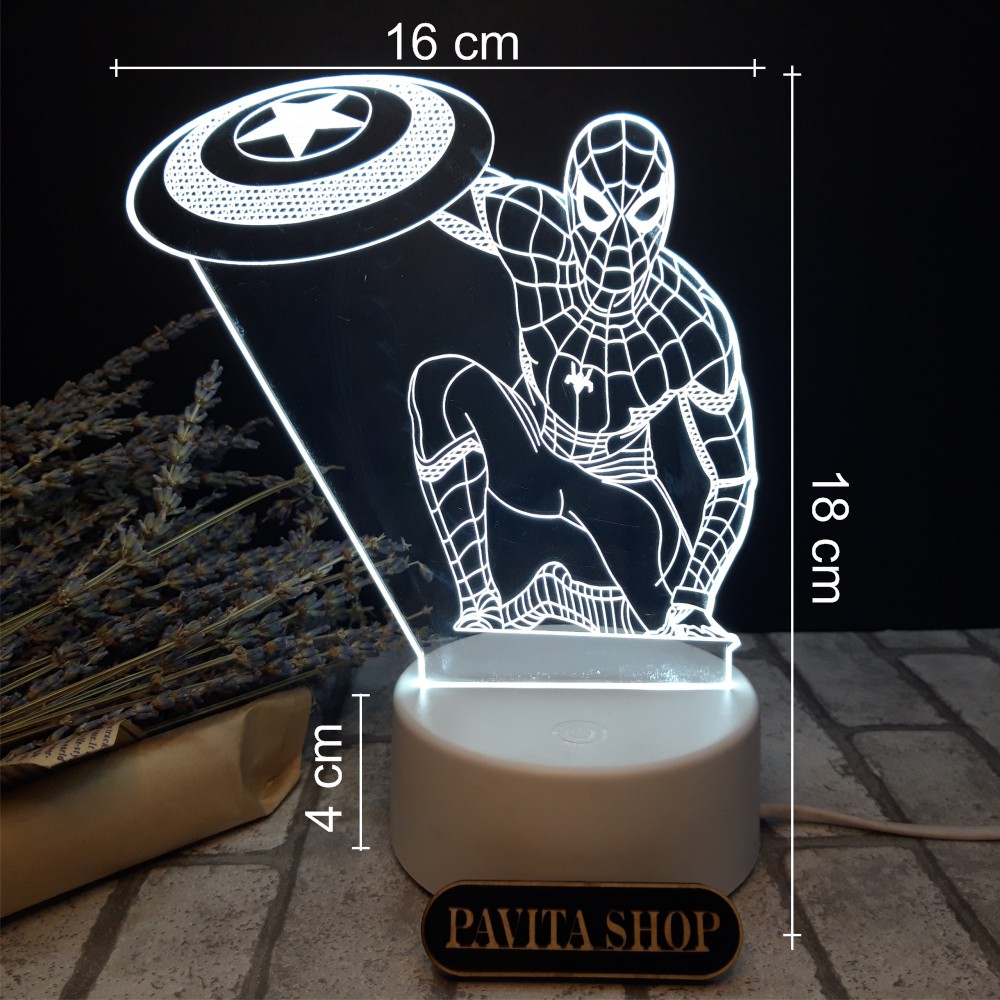 Đèn ngủ 3d PAVITA trang trí phòng, quà tặng ý nghĩa cho bạn gái, bạn trai, cho bé