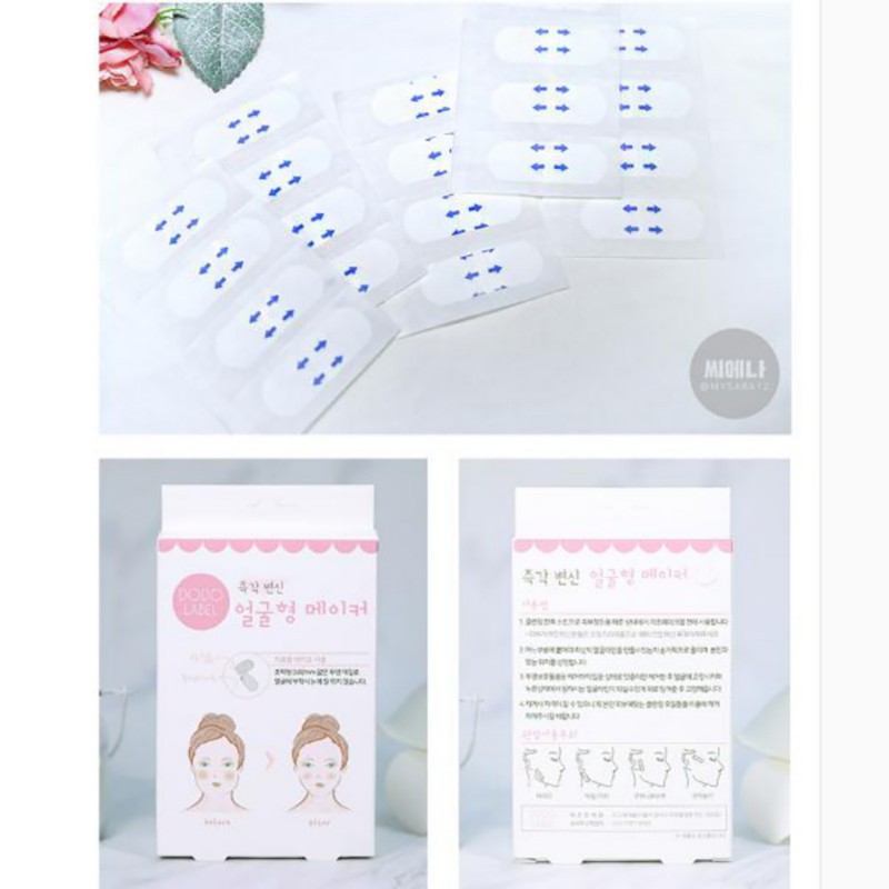 Bộ 40 miếng dán nâng mặt tạo hình gương mặt chữ V hiệu quả cho nam nữ