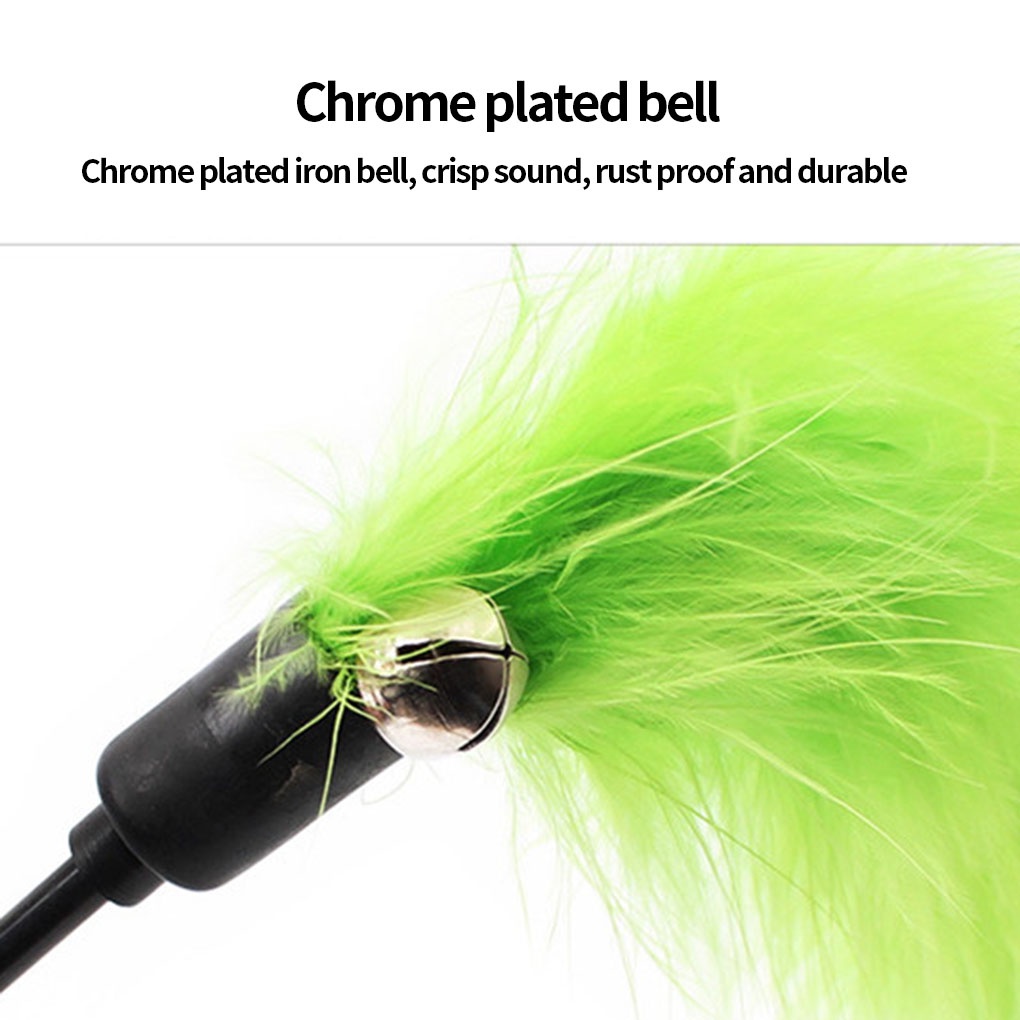 Đồ chơi lông vũ bằng nhựa co giãn màu sắc ngẫu nhiên cho thú cưng