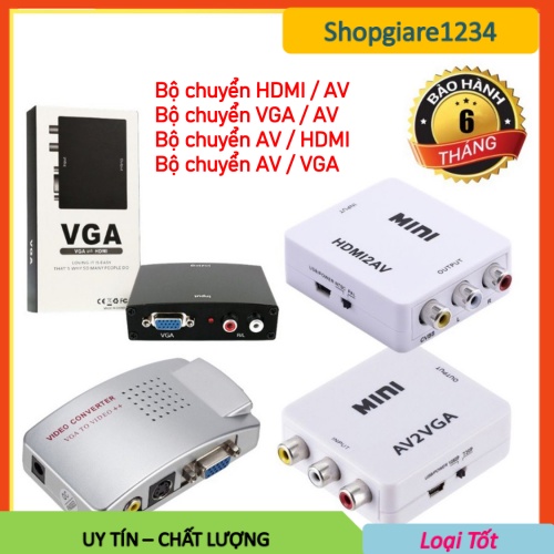 Bộ Chuyển Đổi AV sang VGA /HDMI sang AV /VGA sang AV /VGA sang HDMI Sắt hàng chất lượng cao