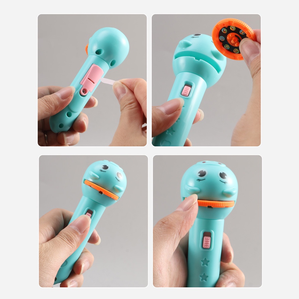 Đèn Pin Chiếu Hoạt Hình Vui Nhộn Cho Bé