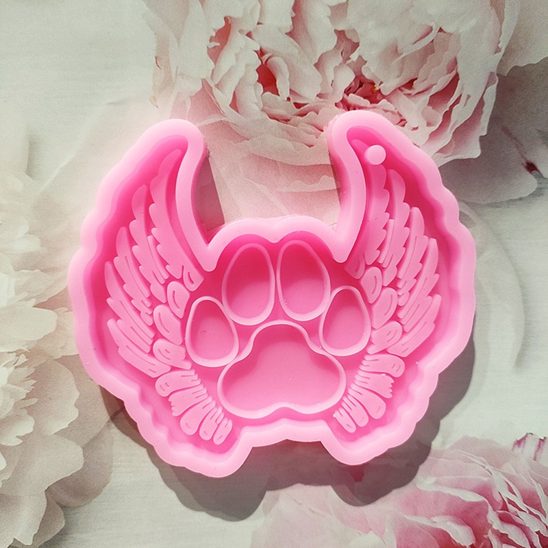 Khuôn Silicone Làm Móc Khóa Hình Đôi Cánh Thiên Thần DIY
