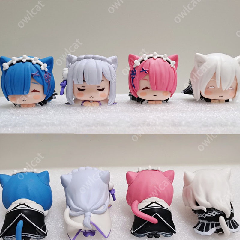 Nhân Vật Ram Emilia Echidna Kitty Đang Nằm Dễ Thương Mô Hình Nhân Vật Nữ Anime Re: Life in a Different World from Emily