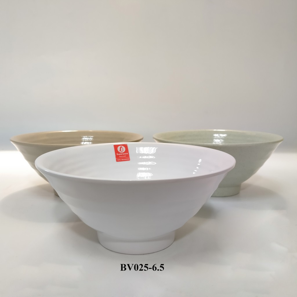 Tô ăn mì bún phở kiểu dáng Nhật Bản nhựa melamine cao cấp đủ size 3 màu hình tam giác có vân