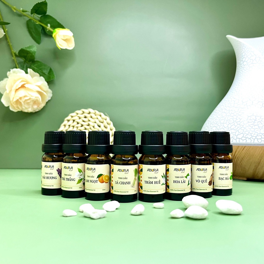 Tinh dầu organic xông hơi thơm phòng ngủ ABURA 10ml  tinh dầu tắm massage chân nguyên liệu làm nến thơm