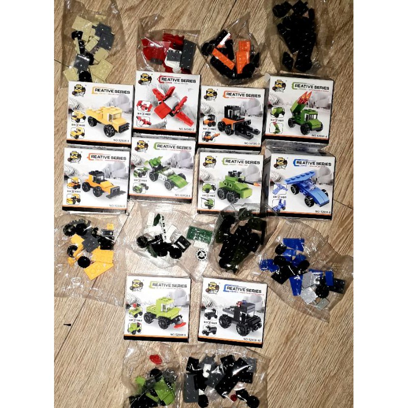 Sét Lắp ráp_Lego_10 xe 52000 có nhiều chi tiết bằng nhựa rất đẹp