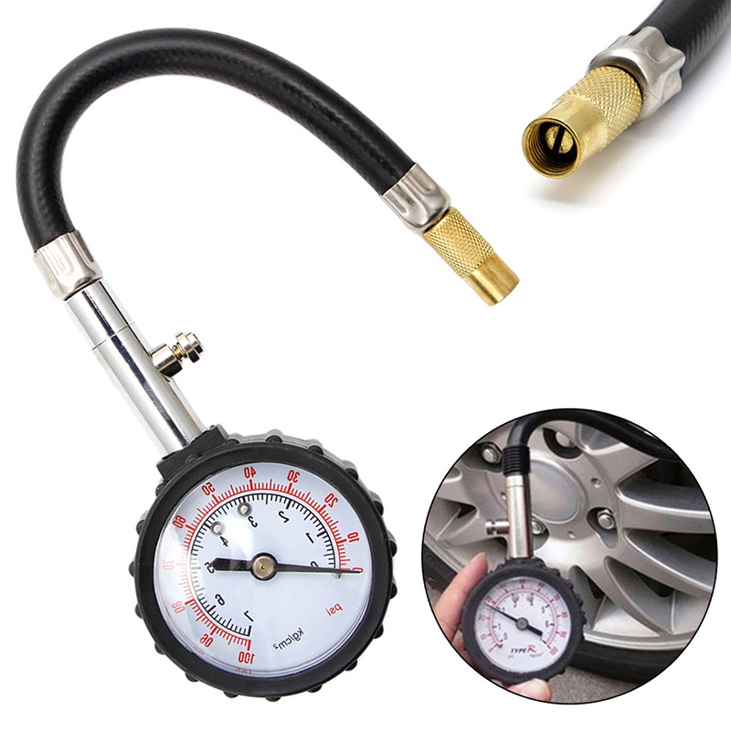 Đồng Hồ Đo Áp Suất Lốp Xe Hơi 0-100psi Mới