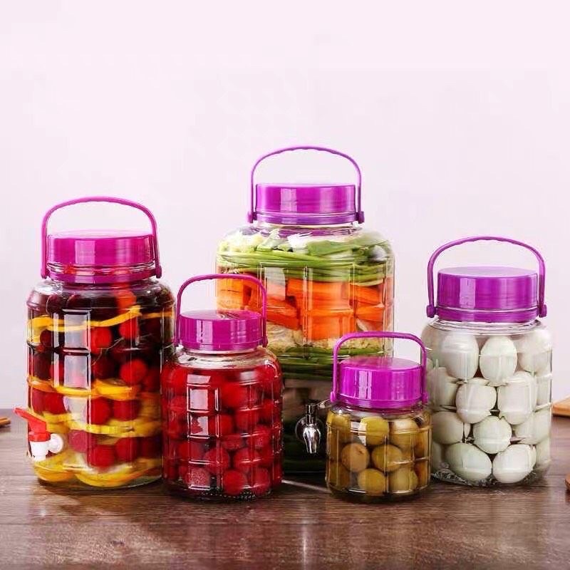 Bình Ngâm Rượu Thuỷ Tinh Nắp Tím 3L/5L/8L/10L/12L/16L | BigBuy360 - bigbuy360.vn