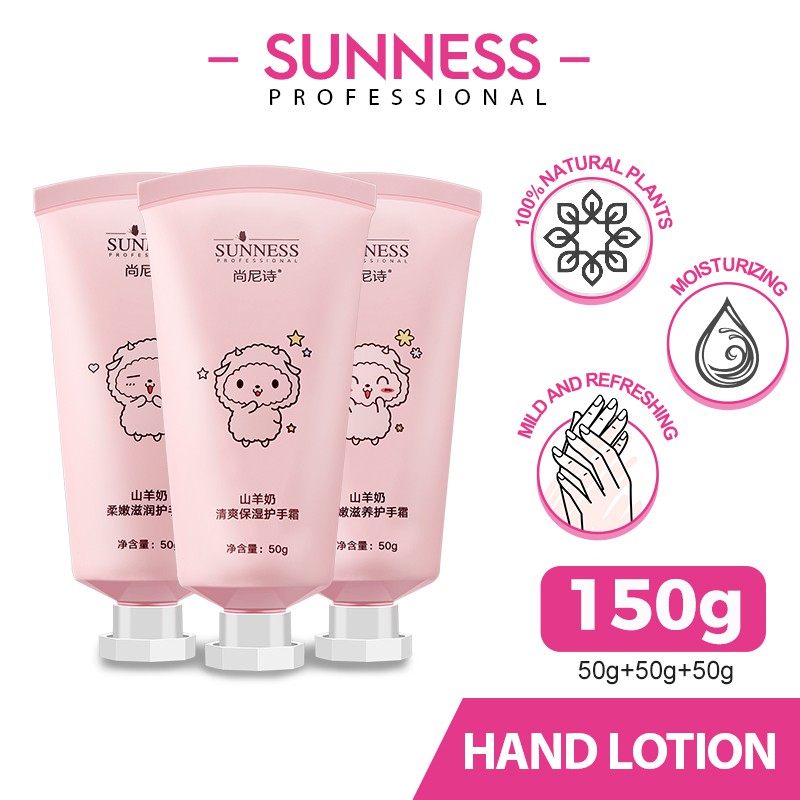 Kem Dưỡng Da Tay SUNNESS Sữa dê Giảm Khô Và Thô Ráp 150g